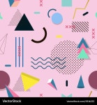 80s Memphis Pattern Geometric Shapes – Royalty-Free Vector | VectorStock