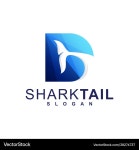 오케컨설팅 | D letter dolphin logo design abstract – Royalty-Free Vector | VectorStock