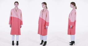 컬러블록킹 울 코트(Color-Blocking Wool Coat) by 가브리엘 배(Gabrielle Bae)