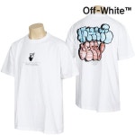 WizWid 오프화이트 OFFF 오버 S/S 티셔츠 (OMAA038R21JER007 0141)