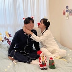 콩지스토어 누빔 베이직 커플파자마 (따뜻해요)
