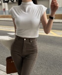 먼데이오프 얼스 하이넥 티셔츠 / 4color