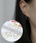 실링블링 실버 링귀걸이 데일리 볼드 1mm (8.5·10.5·12.5·15mm)