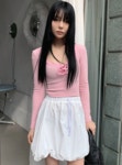 재즈디오더 Waffle eyelet cropped long sleeve (3color)