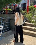 모어모먼트 (UNISEX) 자수 데님 팬츠