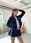 바닐라세컨드 넘버55 벨벳 트랙 집업
