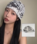 드리뮤즈주식회사 유니크 시스루 꽃 비니 반다나햇