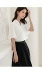 노바인 숄카라 핀턱 소매 블라우스 - 시크라인 노바인 숄카라 핀턱 소매 블라우스
