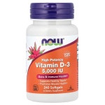 꿍시네 | NOW Foods, 비타민D-3 5,000IU 소프트젤 240정 - 올리브 오일 | iHerb