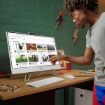 Refurbished: HP All-in-One Computer 27-cb1277c 5825U (2.00 GHz) 16GB DDR4 1TB HDD 512GB PCIe SSD 27" Touchscreen Windows 11 Home...