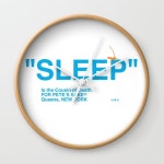 "SLEEP" Wall Clock by fxpxs | Society6 "SLEEP" Wall Clock by fxpxs