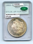MORGAN 1880 S $1 MS65 CAC PCGS