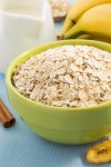Bowl full of oat flakes | Stock image | Colourbox