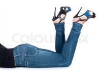 제이큐리퍼블릭 | Legs with jeans | Stock image | Colourbox