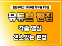 종합 구독자 1000만 유튜브 PD가 각종 영상 편집해 드립니다. | 10,000원부터 시작 가능한 총 평점 5점의 영상·사진·음향, 유튜브 제작...