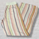 BeBop | Pants & Jumpsuits | Bebop White Red Pink Brown Striped Wide Leg Flowy Elastic Waist Palazzo Pants | Poshmark Bebop White...