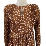 제이탑메드 | Zara | Dresses | Zara Xs Mini Dress Long Sleeve Ruffle Short Printed Brown White | Poshmark ZARA XS Mini Dress Long Sleeve Ruffle...