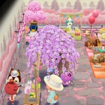 The cherry blossoms are in bloom. #Nintendo #Anim... | 동물의 숲 포켓 캠프 컴플리트 | 미니맵