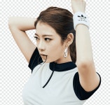 우헤어(woo Hair) | PRISTIN Wee Woo Teaser HQ, woman tying her hair and biting hair tie, png | PNGEgg
