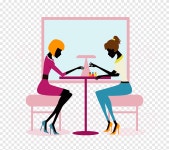 져늨's Nail & Beauty | Nail salon Beauty Parlour Manicure Barbershop, Two women carbonation s, women Accessories, holidays png | PNGEgg