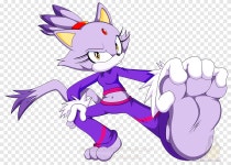 Blaze the Cat Rabbit Paw Toe, blaze, purple, mammal png | PNGEgg