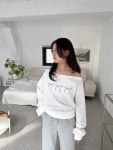 해피랄라 리봉봉 오프숄더 맨투맨