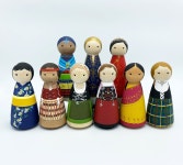 Multicultural Peg Doll (listing is for One Doll) - Etsy