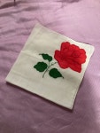 장미사수선 | Vintage Handkerchief, Vintage Hankie, Vintage Hanky, Red Handkerchief, Valentines Day Handkerchief, Rose Handkerchief - Etsy