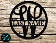 Last Name Metal Sign EST Family Name Sign Personalized Metal - Etsy