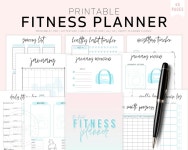 Fitness Planner Printable Printable Health and Fitness - Etsy