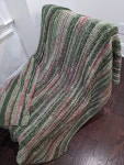 Green and Pink Afghan, Throw, Olive Green, Military Green, Crocheted. 50 X 60 Inches Approximately - Etsy
