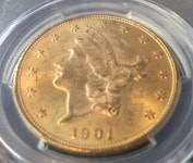 1901 20 dollars gold coin PCGS MS63 | Etsy