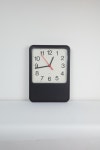 리라스마켓 | 1980s Style Black Quartz Wall Clock Minimalist Design With Red Second Hand - Etsy