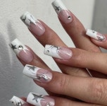 Fake Nail Set, Include :1pc Jelly Glue And 1pc Nail File,Easy To Wear... 젤네일로 스타일을 높이세요. 작은 스틸볼...