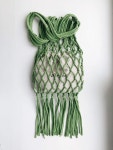 해피덕가죽;마크라메공방 | 마크라메 공방 인천 kyeol macrame no Instagram: “.(수강생 작품) 기존 가죽스트랩 네트백의 스트랩 소재만 바꿔서 만들어봤어요 :) 취향은...