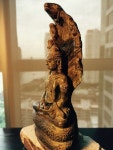 Highly Detailed, Authentic 12th Century Angkor Wat Period Bronze Naga Buddha | 불교