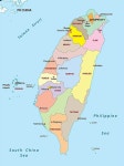 Bản đồ Đài Loan (Taiwan Map, 台湾地图, 台湾の地図, 대만 지도)