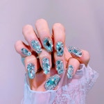 발라썸:nail | 짱 오랜만에 실버 풀스톤🤍 ⠀ ⠀ ⠀ 울 썸쌤 @ssummer__nail 잘한댜👏👏👏 ⠀⠀ … | Manicuras, Manicura de uñas, Manicura