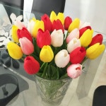 30pcs/lot Tulip Artificial Flower 2016 PU Artificial Flowers Real touch Bouquet For Home decoration Wedding Flowers | 기초 드로잉