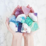 Learn how to make these pretty gemstone soaps! | 수제비누
