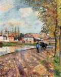 유화사진실 | Path by a Lock, Saint-Ouen-l'Aumône Camille Pissarro - 1882 | 그림, 예술, 유화