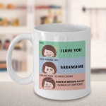 I Love You Saranghae Mugs, 사랑해 Coffee Mug - Kpop Kdrama Merchandise For Korean Drama Lovers Mug, K-Drama Addict Mug, I Love...