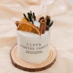 Natural Flower Scented Smokeless Soy Candles - Amber with tray | 양초, 향기로운 양초, 소이캔들