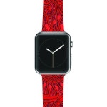 Patternmuse "Mandala Spin Romance" Red Geometric Apple Watch Strap(이미지 포함)