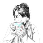 Tablet drawing - Autumn self-portrait | 그림, 디자인