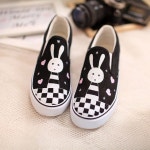 Cute cartoon bunny canvas shoes | 신발, 커스텀