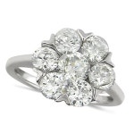 7 stone diamond rings | ... Stone Flower Shaped Diamond Cluster Ring Set With 2.30ct Of Diamonds | 반지