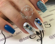 Dimonds Nails : Маникюр Дизайн Идеи | 네일아트, 네일 아이디어, 네일