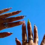 유엔아이네일(You&inail) | 리주🌷 on Instagram: “#retronails #kitschnails” | Retro nails, Long acrylic nails, Nails inspiration