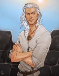 eravalefantasy: “ Brilliant art by @cocotingo of Cullen Rutherford as a Witcher. There detail is fantastic and Cullen’s look is...